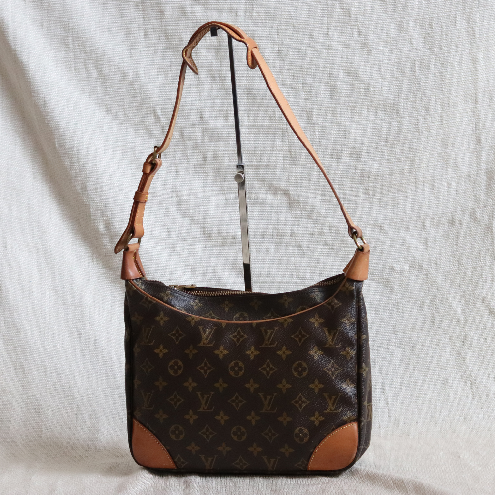 Authenticated Used Louis Vuitton Bag Boulogne 35 Brown Monogram
