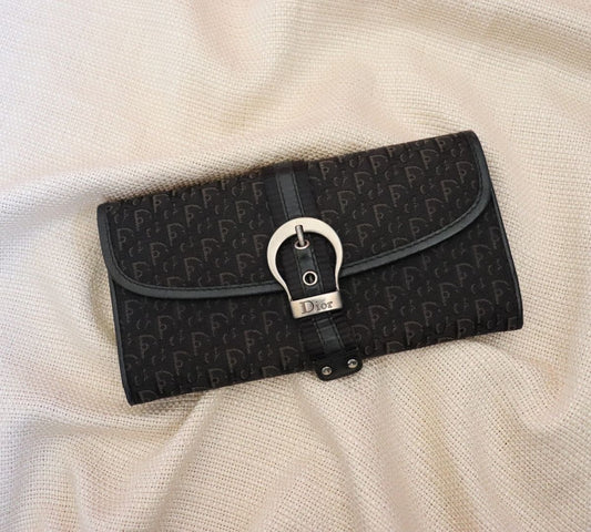 Christian Dior Diorissimo Black Long Wallet