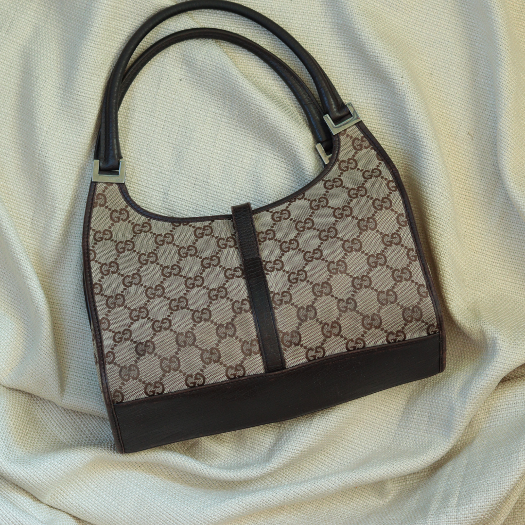 Gucci monogram print handbag back_ The Guilty Woman