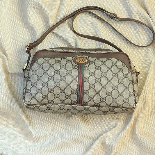 Gucci supreme gg monogram print handbag front_ The Guilty Woman