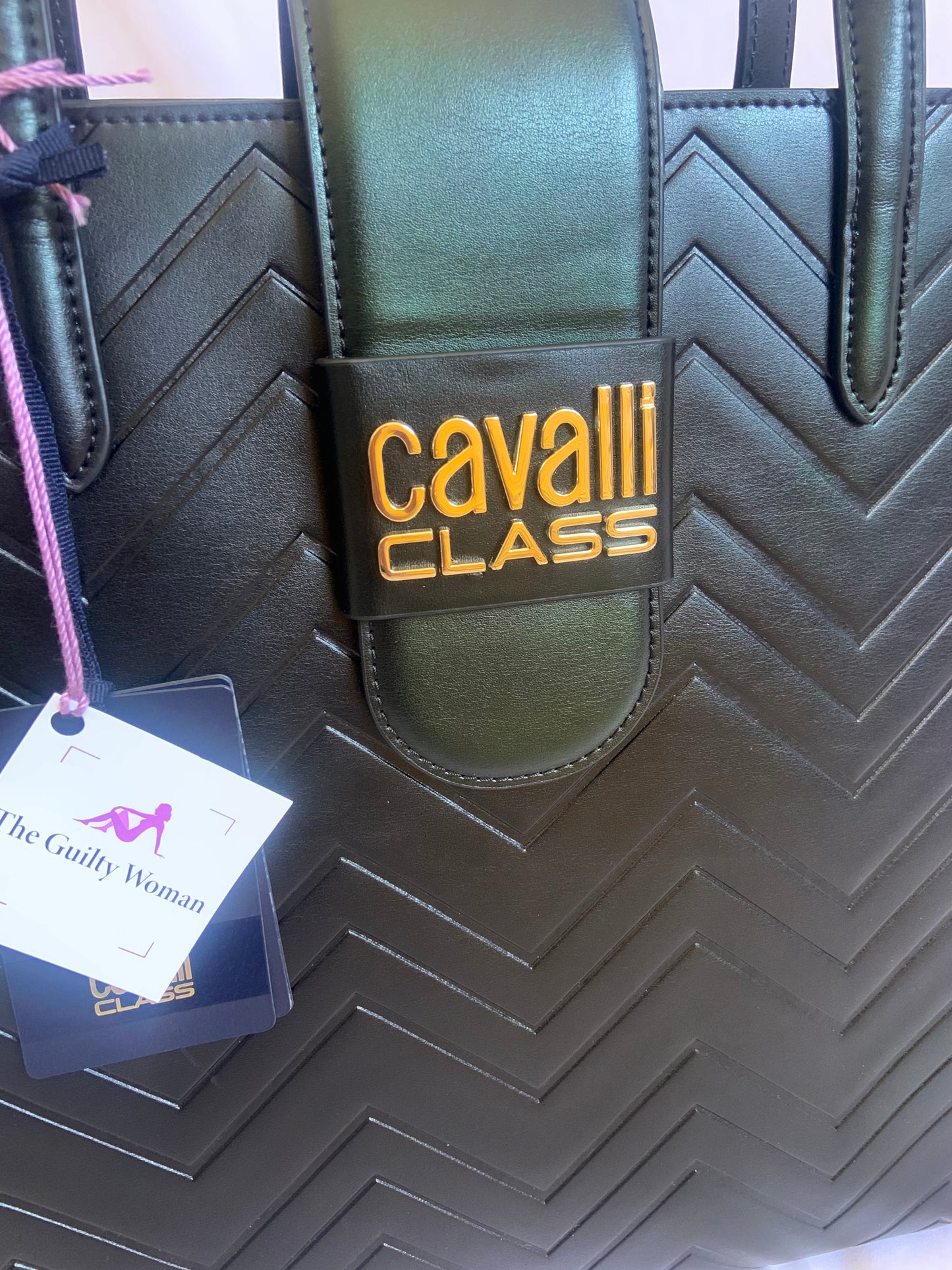 Cavalli Class "Alisa" Black Shopping Bag