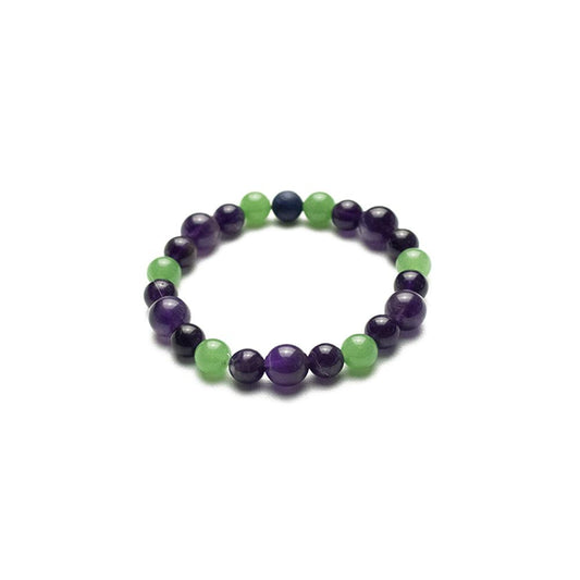 Jade Amethyst and Lapis Gemstone Bracelet - bracelet